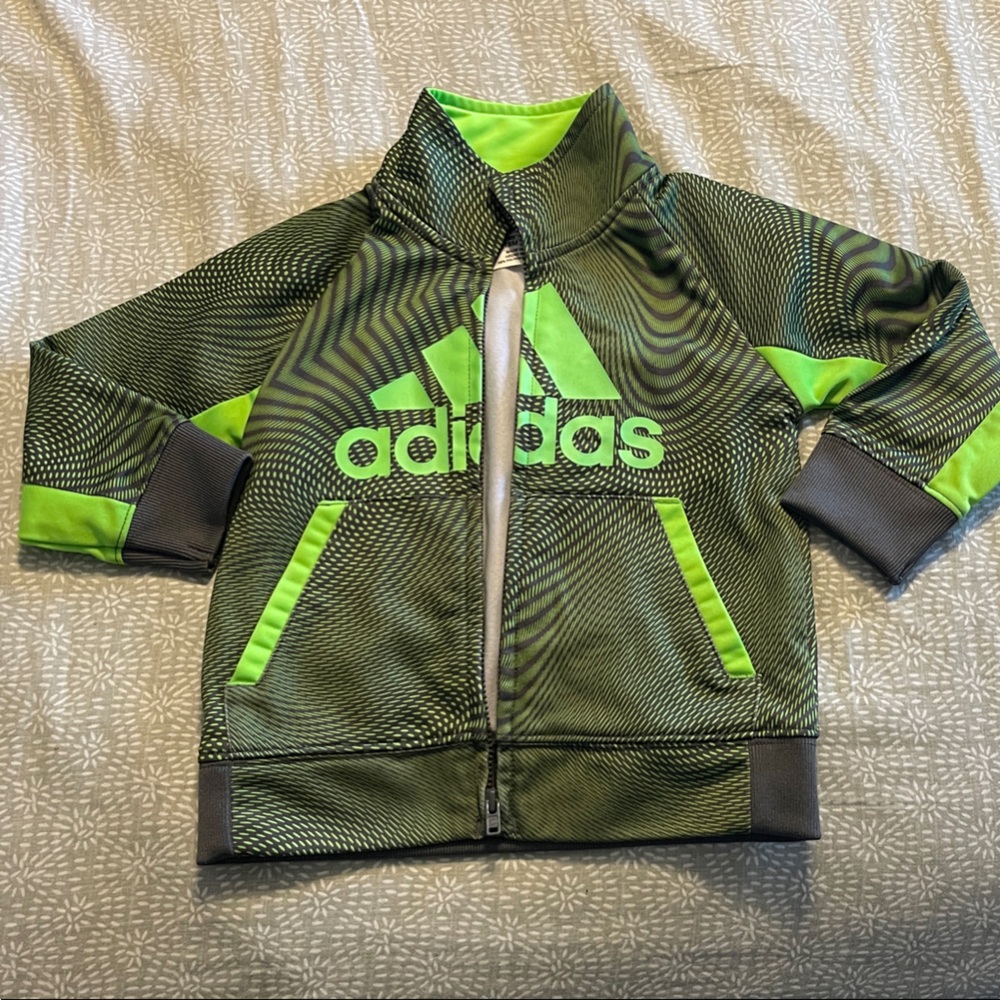 adidas Kids Neon Green Swim Rashguard
